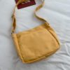 Casual Canvas Solid Color Large Capacity Shoulder Messenger Sling Bags - Image 7