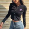 New simple casual Knit full sleeve Slim street T-shirts