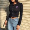 New simple casual Knit full sleeve Slim street T-shirts - Image 3