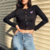 New simple casual Knit full sleeve Slim street T-shirts - Image 4