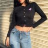 New simple casual Knit full sleeve Slim street T-shirts - Image 5