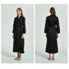 Nightgown One Piece Faux silk Lapel Ankle Length Robe - Image 4