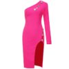 One Shoulder Sexy Club Bodycon Evening Party Dress - Image 7