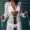 Open Stitch Beach Cover Up Lace Dress - Image 7