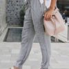Casual Harem Chiffon Thin Solid Color Trousers