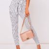 Pants Cotton Blend Stripes Trousers - Image 3