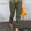 Casual tapered fit Cotton Blend Trousers