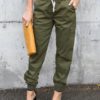 Casual tapered fit Cotton Blend Trousers - Image 2