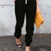 Casual tapered fit Cotton Blend Trousers - Image 4