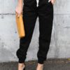 Casual tapered fit Cotton Blend Trousers - Image 5