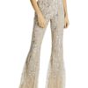Pants Polyester Raised Waist Floral Print Trousers