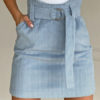 Paper Bag Belted A Line Bodycon Skirt - Image 6