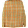 Plaid Double Slit Bodycon Skirt - Image 3