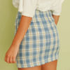 Plaid Double Slit Bodycon Skirt - Image 6