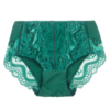 Plus Size Lace-trim Mid Waist Comfortable Briefs