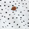 Polka Dot Button Long Sleeve Mini Shirt Dress - Image 4