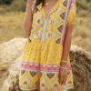 Print Short Sleeve Loose Leg Playsuit - Image 6
