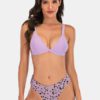 Print Spot Triangle Cup Tops Swimwear Bikini