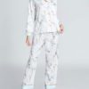 Printed Long Sleeves Polyester Pajamas Sleepwear - Image 2