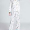 Printed Long Sleeves Polyester Pajamas Sleepwear - Image 3