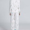 Printed Long Sleeves Polyester Pajamas Sleepwear - Image 5