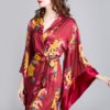 Printed Printed V-Neck Long Sleeve Nightgown