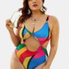 Printed See Through High Waisted Swimwear