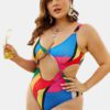 Printed See Through High Waisted Swimwear - Image 2