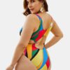 Printed See Through High Waisted Swimwear - Image 4
