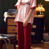 Printed Short Sleeves Tops With Pants - Image 3