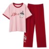 Printed Short Sleeves Tops With Pants - Image 4