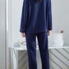Printed Turndown Collar 2 Piece Pajamas Sleepwear - Image 2