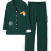 Printed Turndown Collar Sleepwear Pajamas 2-Piece - Image 5