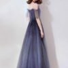Prom A Line Illusion Neckline Short Sleeves Pleated Pageant Dresses - Image 3