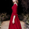 Prom A Line Sweetheart Neck Ankle Length Party Dresses - Image 3