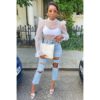 Puff Sleeve Smock Crop Tops Beach Wear - Image 4