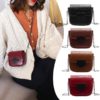 Retro PU Leather Chain Small Shoulder Messenger Bag - Image 3