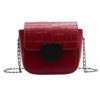 Retro PU Leather Chain Small Shoulder Messenger Bag - Image 5