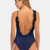Ruffled Trim Backless Simple One-Pieces Swimwear - Image 5