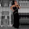 Crystal Chain V-Neck Bandage Bodycon Dress - Image 5