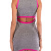 Sexy Bodycon Sleeveless Two Tone Cut Out Pencil Dress - Image 2