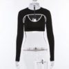 Sexy Casual High Collar Hollow Out Slim Vest T-shirt Camis Skinny Tank Tops