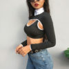 Sexy Casual High Collar Hollow Out Slim Vest T-shirt Camis Skinny Tank Tops - Image 15