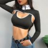 Sexy Casual High Collar Hollow Out Slim Vest T-shirt Camis Skinny Tank Tops - Image 16