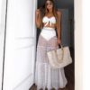 Sexy Dot Bikini Cover Up Long Skirt - Image 6