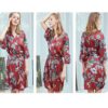 Sexy Floral Silk Satin Printed Nightgown - Image 3
