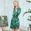 Sexy Floral Silk Satin Printed Nightgown - Image 2