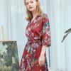 Sexy Floral Silk Satin Printed Nightgown - Image 5