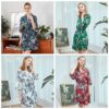Sexy Floral Silk Satin Printed Nightgown - Image 4