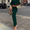 Sexy Layered Short Sleeves Ruffles V Neck Sheath Dress - Image 3